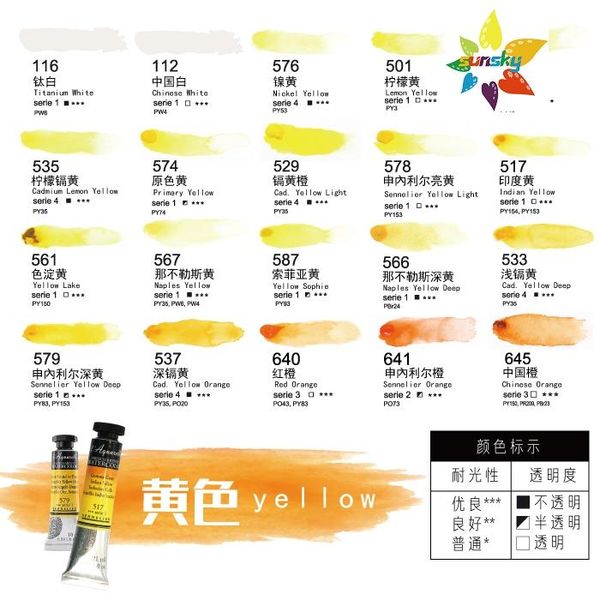 original sennelier artists' honey watercolor mixed color not dirty tubular 10 ml yellow series single self selected gift sets
original sennelier artists' honey watercolor mixed color not dirty tubular 10 ml yellow series single self selected gift sets