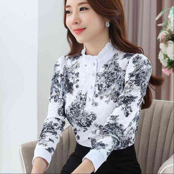 women spring womens blouses autumn style slim lace shirts lady casual long sleeve turtleneck flower printed blusas dd8194, White
women spring womens blouses autumn style slim lace shirts lady casual long sleeve turtleneck flower printed blusas dd8194, White