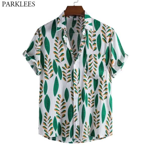 green leaves print hawaiian shirt male funky casual button down short sleeve shirts mens tropical aloha beach clothing 3xl 210522, White;black
green leaves print hawaiian shirt male funky casual button down short sleeve shirts mens tropical aloha beach clothing 3xl 210522, White;black