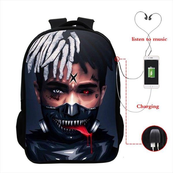 usb charging xxxtentacion printed backpack student bagpacks lapboys travel bags large capacity college waterproof schoolbag
usb charging xxxtentacion printed backpack student bagpacks lapboys travel bags large capacity college waterproof schoolbag