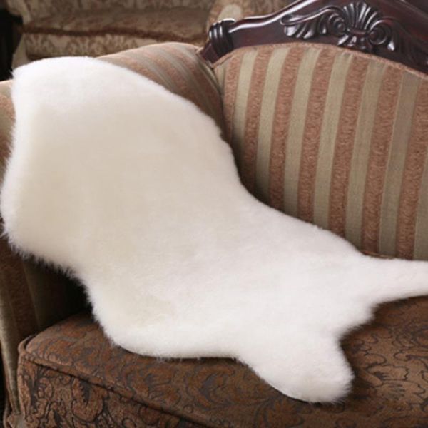 faux wool sheepskin rug chair cover fur plush warm carpet seat pad plain skin /by carpets 
faux wool sheepskin rug chair cover fur plush warm carpet seat pad plain skin /by carpets