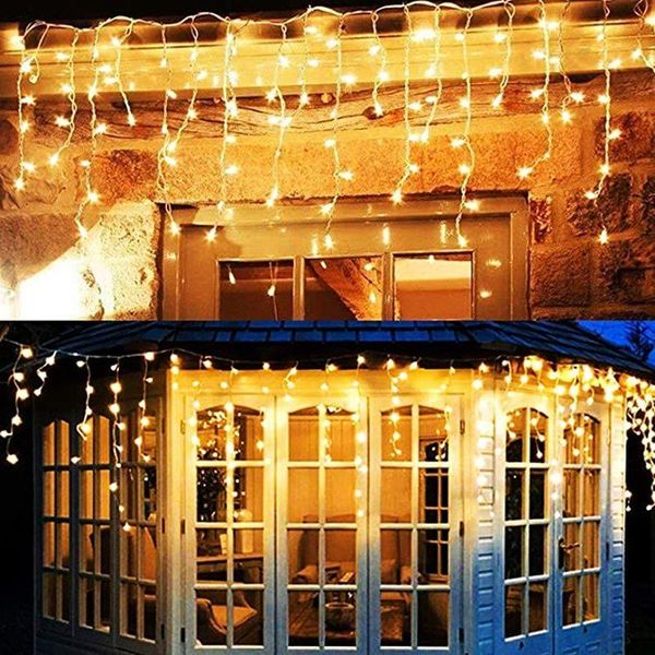 led curtain icicle string lights 3.5m/5m droop 0.4/0.5/0.6m christmas garland street party garden decorations for home strings
led curtain icicle string lights 3.5m/5m droop 0.4/0.5/0.6m christmas garland street party garden decorations for home strings