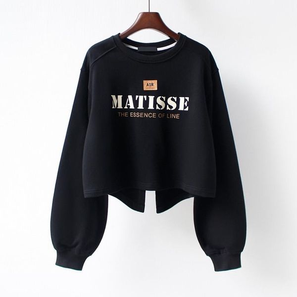 women's sweater spring and autumn thin 2021 new korean ins fashion short round neck pullover loose coat, Black
women's sweater spring and autumn thin 2021 new korean ins fashion short round neck pullover loose coat, Black