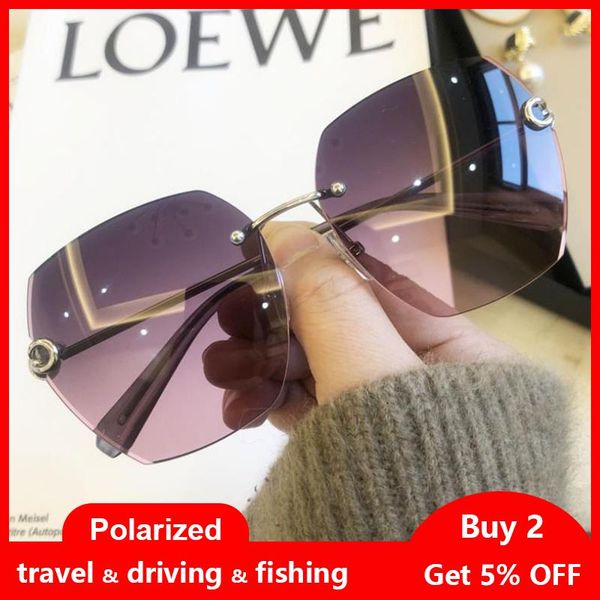 rimless polarized retro sunglasses women brand designer fashion square gradient sun glasses travel driving female, White;black
rimless polarized retro sunglasses women brand designer fashion square gradient sun glasses travel driving female, White;black