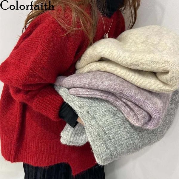 women's sweaters colorfaith 2021 autumn winter pullover korean oversize elegant vintage irregular minimalist sw1172jx, White;black
women's sweaters colorfaith 2021 autumn winter pullover korean oversize elegant vintage irregular minimalist sw1172jx, White;black