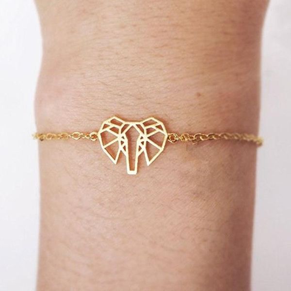 link, chain gold color origami elephant charm bracelets for women stainless steel friendship bracelet femme kids animal jewelry bff, Black
link, chain gold color origami elephant charm bracelets for women stainless steel friendship bracelet femme kids animal jewelry bff, Black