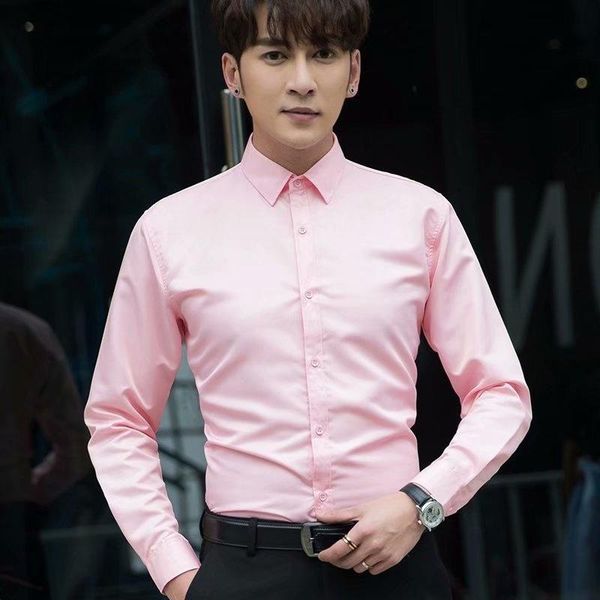 men's casual shirts professional business shirt dress slim long sleeve oversize groom man pink, White;black
men's casual shirts professional business shirt dress slim long sleeve oversize groom man pink, White;black