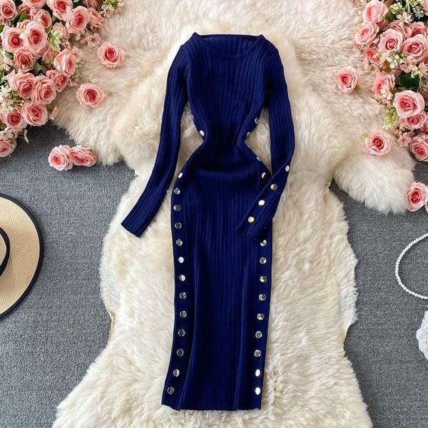 casual dresses robe wrap hip long sleeve round neck stretch knitted dress women autumn winter bottom slim retro wild bodycon vestido mujer, Black;gray
casual dresses robe wrap hip long sleeve round neck stretch knitted dress women autumn winter bottom slim retro wild bodycon vestido mujer, Black;gray