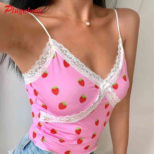 plugalong strawberry print y2k cute summer for women lace cami deep v-neck womens crop tank harajuku korean clothes club 210326, White
plugalong strawberry print y2k cute summer for women lace cami deep v-neck womens crop tank harajuku korean clothes club 210326, White