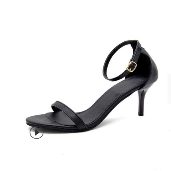summer korean version of the word buckle women's fashion wild stilettos simple sandals, Black
summer korean version of the word buckle women's fashion wild stilettos simple sandals, Black