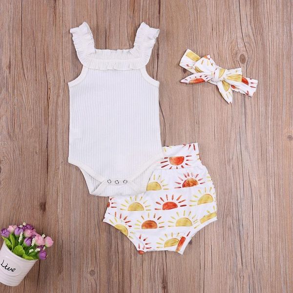 0-18m cute born baby girl sleeveless cotton bodysuit floral shorts bloomer headband 3pcs clothing set sets, White
0-18m cute born baby girl sleeveless cotton bodysuit floral shorts bloomer headband 3pcs clothing set sets, White