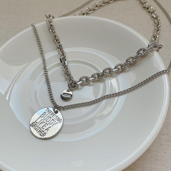 chains chainsongma - ins tide hip hop multi-layered necklace female net red retro simple letter pendant sweater chain cold wind accessories, Silver
chains chainsongma - ins tide hip hop multi-layered necklace female net red retro simple letter pendant sweater chain cold wind accessories, Silver