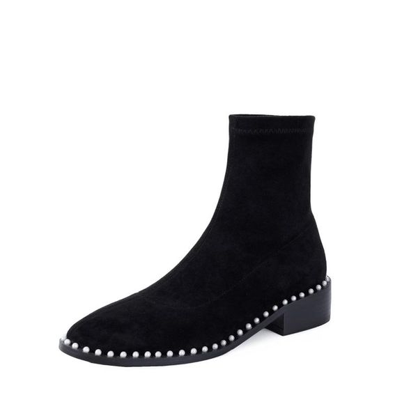 boots autumn winter fashion women's exquisitely decorated round beads 3.5cm thick heel stretch women black khaki shoes
boots autumn winter fashion women's exquisitely decorated round beads 3.5cm thick heel stretch women black khaki shoes
