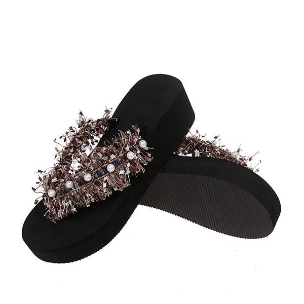 slippers whnb 2021 women's glitter female tassel flip-flops pearl flip flops flat casual summer, Black
slippers whnb 2021 women's glitter female tassel flip-flops pearl flip flops flat casual summer, Black
