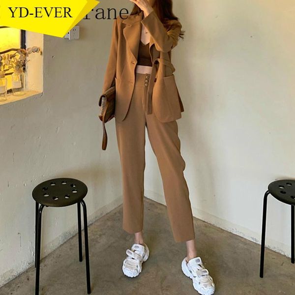women's two piece pants fashion khaki women pant suits casual female 2 pieces set single-breasted blazer jacket & high waist pencil, White
women's two piece pants fashion khaki women pant suits casual female 2 pieces set single-breasted blazer jacket & high waist pencil, White