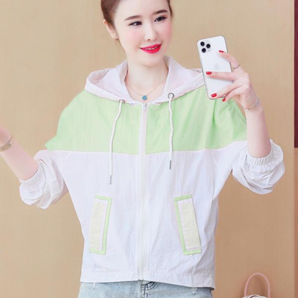 women's jackets #5346 summer jacket women spliced color loose casual womens and coats hood korean style thin short coat outerwear, Black;brown
women's jackets #5346 summer jacket women spliced color loose casual womens and coats hood korean style thin short coat outerwear, Black;brown