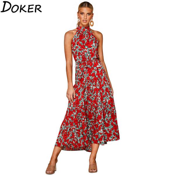 women casual midi dress new summer floral print belt beach boho long dress sleeveless party elegant ladies dresses 210423, Black;gray
women casual midi dress new summer floral print belt beach boho long dress sleeveless party elegant ladies dresses 210423, Black;gray