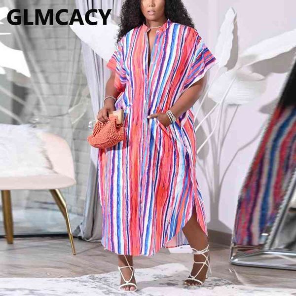 batwing sleeve striped loose dress pocket design casual button down shirt dress 210702, Black;gray
batwing sleeve striped loose dress pocket design casual button down shirt dress 210702, Black;gray