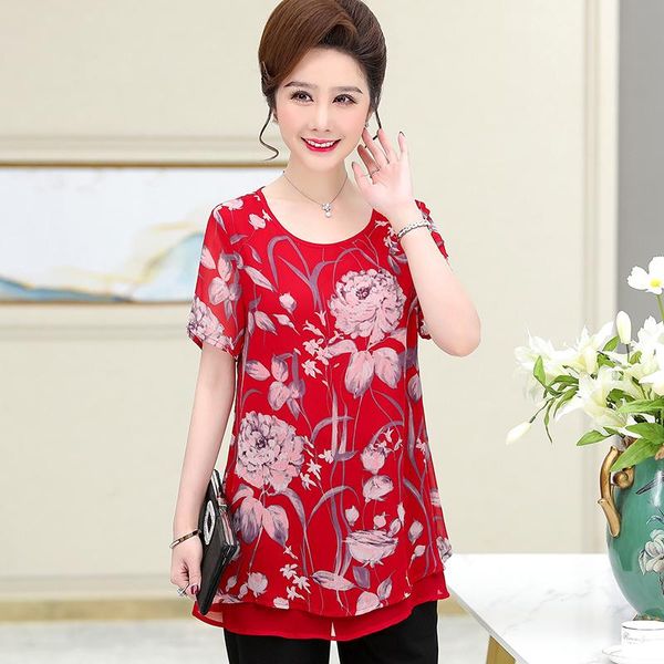 women's blouses & shirts women chiffon blouse summer floral lady shirt short sleeve clothes, White
women's blouses & shirts women chiffon blouse summer floral lady shirt short sleeve clothes, White