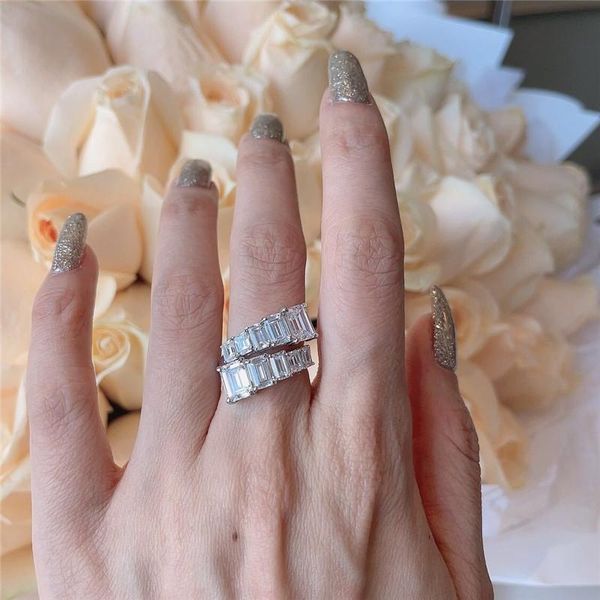 wedding rings white zircon small square stone ring luxury bride crystal opening for women jewelry female engagement promise, Slivery;golden
wedding rings white zircon small square stone ring luxury bride crystal opening for women jewelry female engagement promise, Slivery;golden