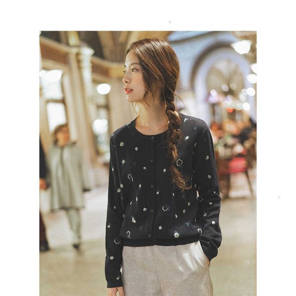 women's sweaters sweater autumn pretty literary all matched o-neck long sleeve button women cardigan ewlq, White;black
women's sweaters sweater autumn pretty literary all matched o-neck long sleeve button women cardigan ewlq, White;black