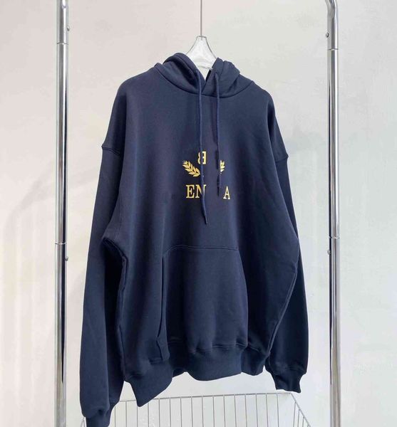 brand hoodie early autumn new paris ears of wheat double b letter print loose casual lower body missing couple hooded sweater, Black
brand hoodie early autumn new paris ears of wheat double b letter print loose casual lower body missing couple hooded sweater, Black