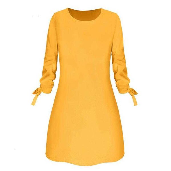 women fashion o-neck solid bow elegant straigth dress spring loose mini dresses 3/4 sleeve comfortable plus size casual_yw_rw, Black;gray
women fashion o-neck solid bow elegant straigth dress spring loose mini dresses 3/4 sleeve comfortable plus size casual_yw_rw, Black;gray