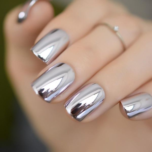 false nails shiny punk style metallic light purple fake metal plating acrylic short reflective mirror press on nail art tips, Red;gold
false nails shiny punk style metallic light purple fake metal plating acrylic short reflective mirror press on nail art tips, Red;gold