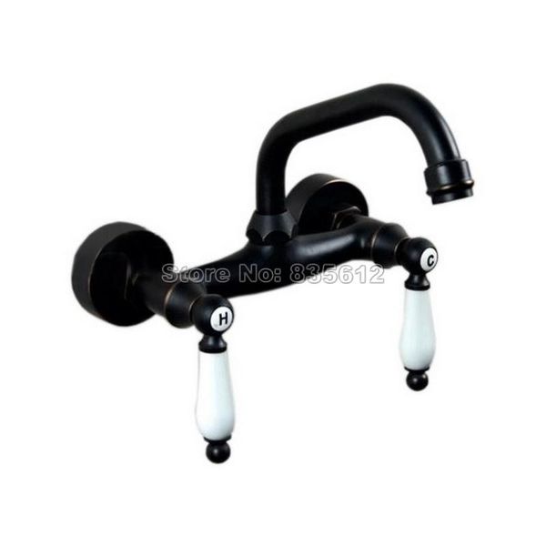 bathroom sink faucets black oil rubbed bronze swivel spout basin faucet / wall mounted dual ceramic handles kitchen mixer taps whg001
bathroom sink faucets black oil rubbed bronze swivel spout basin faucet / wall mounted dual ceramic handles kitchen mixer taps whg001