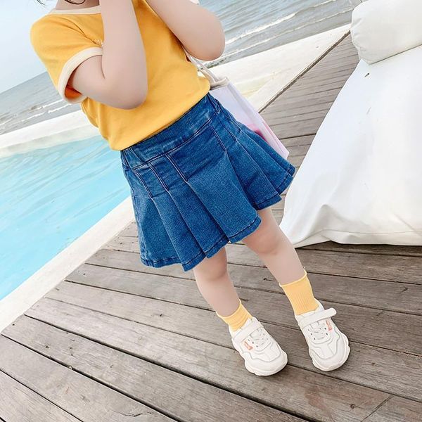 skirts baby girls denim pleated skirt kids girl casual jeans children clothes outfits1, Blue
skirts baby girls denim pleated skirt kids girl casual jeans children clothes outfits1, Blue