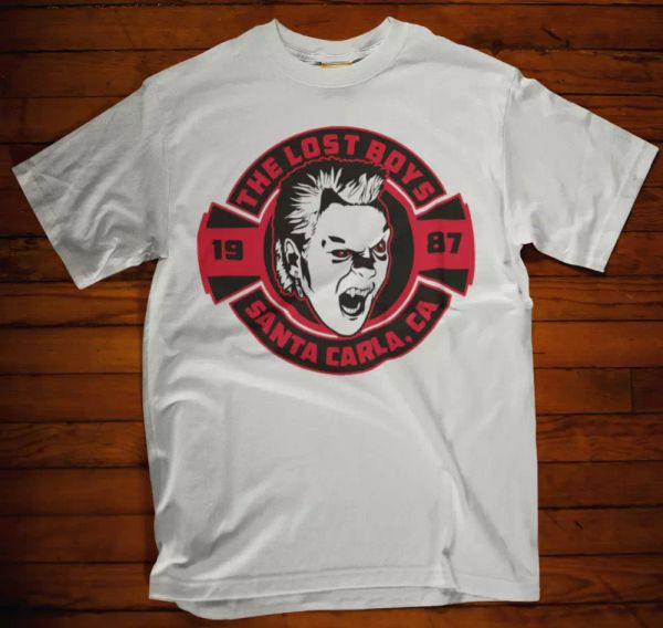 santa carla t-shirt lost boys movie film vampire geek nerd noodles halloween, White;black
santa carla t-shirt lost boys movie film vampire geek nerd noodles halloween, White;black