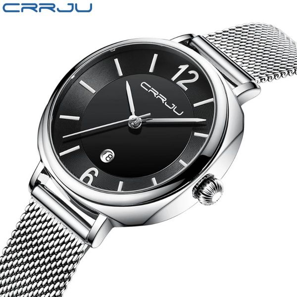 wristwatches crrju ladies wrist watches modern stylish fashion light stainless steel quartz waterproof relogio feminino, Slivery;brown
wristwatches crrju ladies wrist watches modern stylish fashion light stainless steel quartz waterproof relogio feminino, Slivery;brown