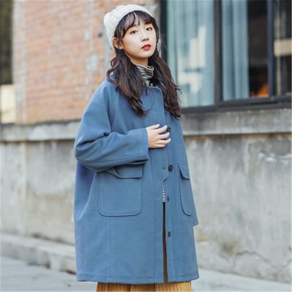 women's wool & blends winter long coat woolen coats fashion elegant female wolen overcoat single breasted women femme mujeres t724, Black
women's wool & blends winter long coat woolen coats fashion elegant female wolen overcoat single breasted women femme mujeres t724, Black