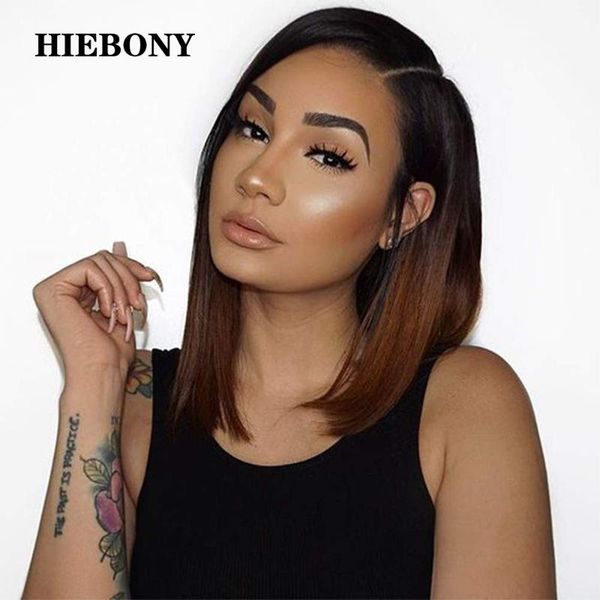 ombre short bob lace front human hair wigs with baby 13x6 pre plucked hairline black women bleached knots, Black;brown
ombre short bob lace front human hair wigs with baby 13x6 pre plucked hairline black women bleached knots, Black;brown