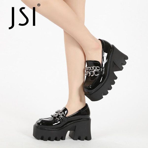 dress shoes jsi platform women casual goth comfort metal chain shallow slip-on pumps chunky heels loafers fashion vo663, Black
dress shoes jsi platform women casual goth comfort metal chain shallow slip-on pumps chunky heels loafers fashion vo663, Black