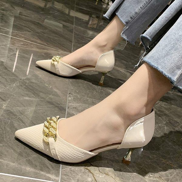 dress shoes high heels female trend year spring style web celebrity girl fine heel pointed temperament hollow french single, Black
dress shoes high heels female trend year spring style web celebrity girl fine heel pointed temperament hollow french single, Black