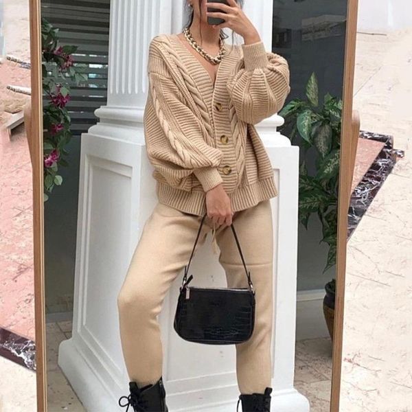 women's two piece pants knitted sweater suits women cardigans trousers set woman 2 pieces solid drawstring single breasted sets lady ou, White
women's two piece pants knitted sweater suits women cardigans trousers set woman 2 pieces solid drawstring single breasted sets lady ou, White