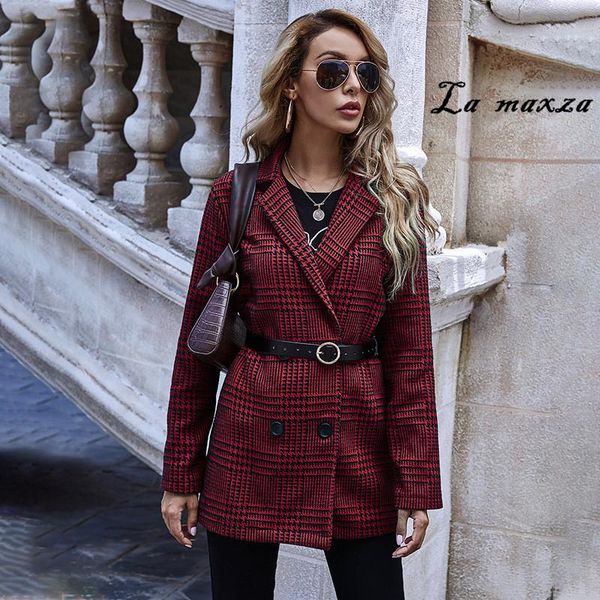 fashion plaid ol women blazers 2021 arrival casual double breasted slim blazer for ladies women's suits &, White;black
fashion plaid ol women blazers 2021 arrival casual double breasted slim blazer for ladies women's suits &, White;black