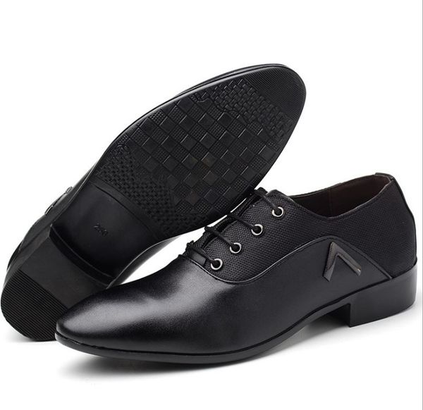 men luxurys dress shoes formal business work soft patent leather pointed toe for man male men's oxford flats plus size 38-48, Black
men luxurys dress shoes formal business work soft patent leather pointed toe for man male men's oxford flats plus size 38-48, Black