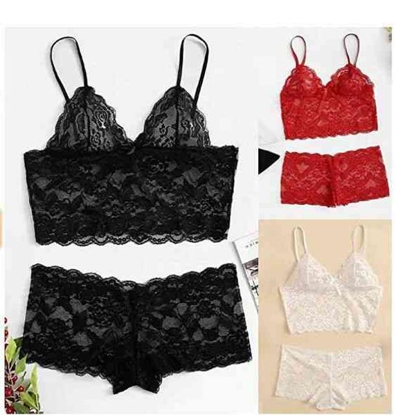 pajama suspender lace temptation perspective underwear 211203, Black;white