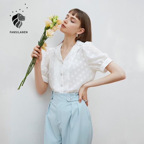 women's blouses & shirts fansilanen office lady complex exquisite embroidery lapel shirt women 2021 summer pure white simple casual sui
women's blouses & shirts fansilanen office lady complex exquisite embroidery lapel shirt women 2021 summer pure white simple casual sui