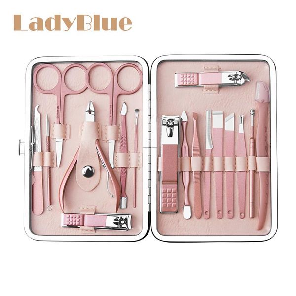 nail art kits 18pcs/set rose gold manicure set clipper blackhead remover nose scissor ear pick eyebrow knife multifunction tool
nail art kits 18pcs/set rose gold manicure set clipper blackhead remover nose scissor ear pick eyebrow knife multifunction tool