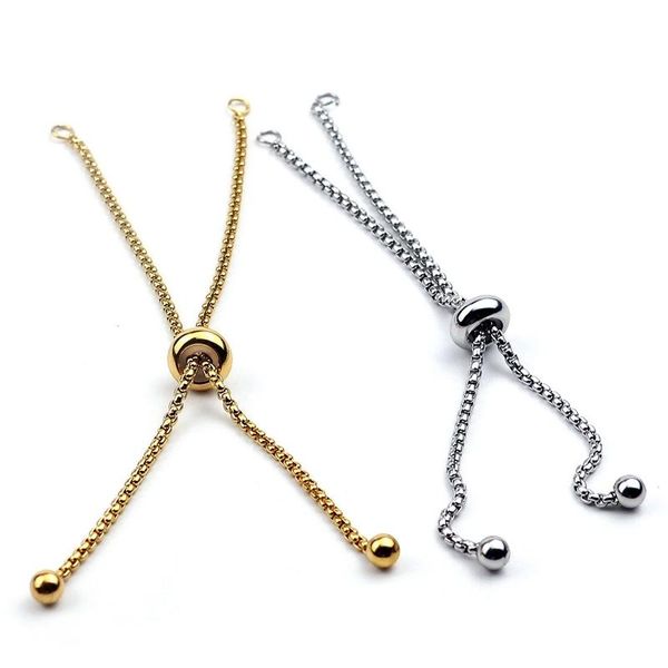 tennis 3pcs/lot stainless steel adjustable slider chain for jewelry making diy loops connector pendants bracelets material lucky gift, Golden;silver
tennis 3pcs/lot stainless steel adjustable slider chain for jewelry making diy loops connector pendants bracelets material lucky gift, Golden;silver