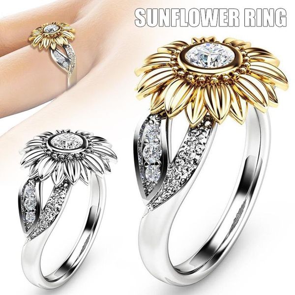 cluster rings charm jewelry rhinestone accessory women sunflower party wedding ring fs99, Golden;silver
cluster rings charm jewelry rhinestone accessory women sunflower party wedding ring fs99, Golden;silver