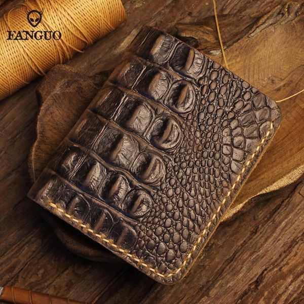 handmade men's wallet genuine leather crocodile pattern short with 6 slots money bag wallets, Red;black
handmade men's wallet genuine leather crocodile pattern short with 6 slots money bag wallets, Red;black