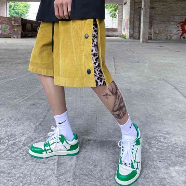 men's shorts leopard amendment of the breasted veet button will see shorts for man and woman cord streetwear oversize knee length pants, White;black
men's shorts leopard amendment of the breasted veet button will see shorts for man and woman cord streetwear oversize knee length pants, White;black
