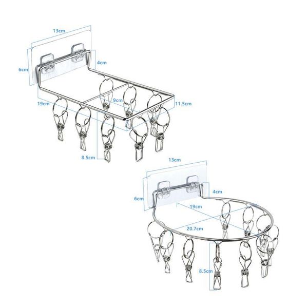 hangers & racks wall mount stainless steel clothes pin hanger storage organizer laundry drying rack with 8/10 clips for hat sock underwear a
hangers & racks wall mount stainless steel clothes pin hanger storage organizer laundry drying rack with 8/10 clips for hat sock underwear a