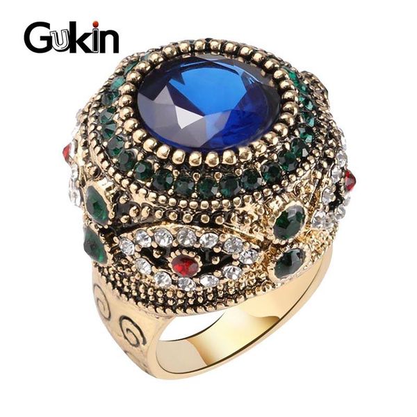 cluster rings gukin bohemian luxury ancient gold color for women blue resin inlay crystal punk vintage ring jewelry drop, Golden;silver
cluster rings gukin bohemian luxury ancient gold color for women blue resin inlay crystal punk vintage ring jewelry drop, Golden;silver