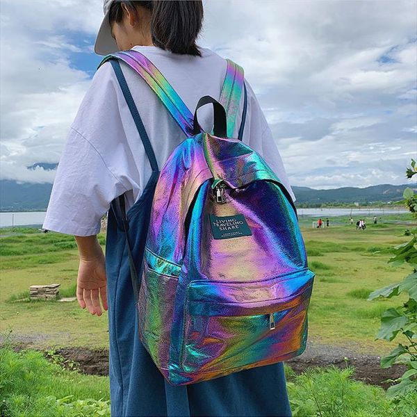 women holographic laser unicorn backpack female korean version of the tide colorful student school bag schoolbag
women holographic laser unicorn backpack female korean version of the tide colorful student school bag schoolbag