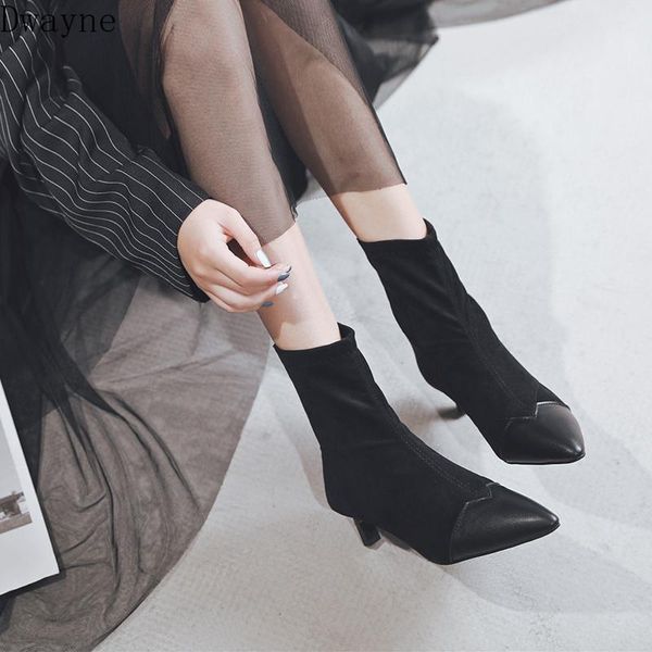 boots fine stiletto female spring and autumn single children 2021 small heel shoes pointed socks, Black
boots fine stiletto female spring and autumn single children 2021 small heel shoes pointed socks, Black